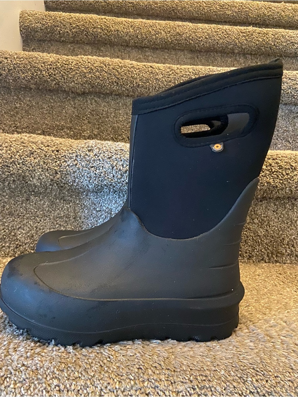 Bogs Kids Black Neoprene Rain & Snow Boots size 4 with little wear